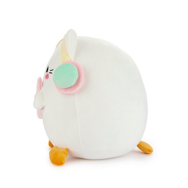Balvi Kissen Fluffy Kawaii Melody Weiß Farbe Katze mit weichen und schwammigen Kopfhörern Nylon