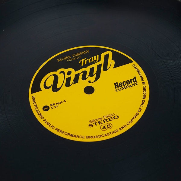 Balvi Bandeja Vinyl Color negro Diseño retro de disco de vinilo Nylon 34,5cm