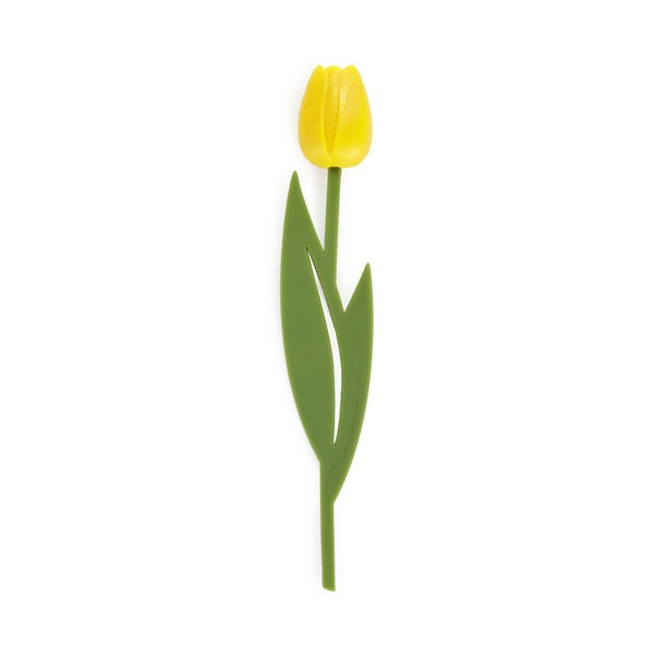 alvi Marcapáginas Tulip Color amarillo Punto de lectura para libros en forma de tulipán de color, fi