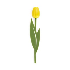 alvi, Lesezeichen Tulip Farbe Gelb Buchzeichen in Form einer farbigen Tulpe, dünn mit biegbarem Stie