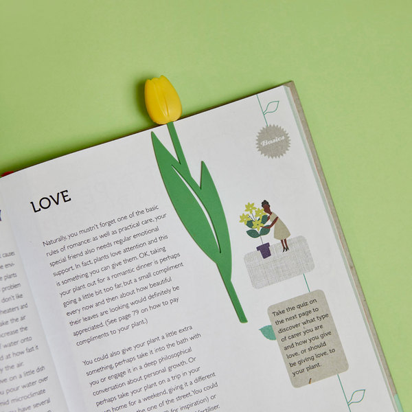 alvi Marcapáginas Tulip Color amarillo Punto de lectura para libros en forma de tulipán de color, fi