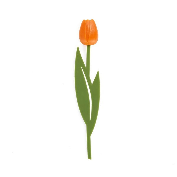 alvi Marcapáginas Tulip Color naranja Punto de lectura para libros en forma de tulipán de color, fin