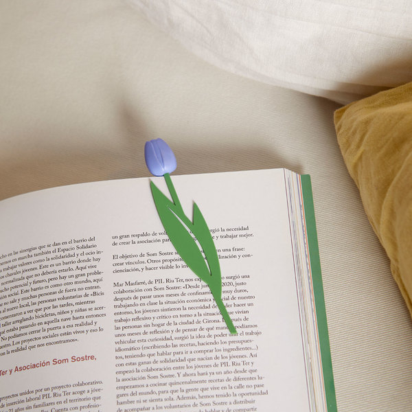 alvi Marcapáginas Tulip Color púrpura Punto de lectura para libros en forma de tulipán de color, fin