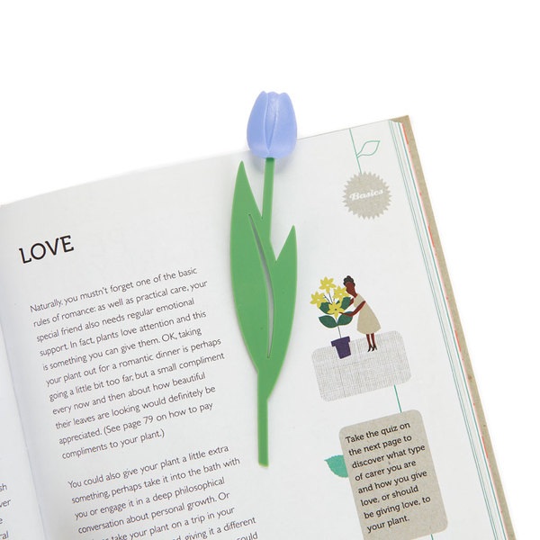 alvi Marcapáginas Tulip Color púrpura Punto de lectura para libros en forma de tulipán de color, fin