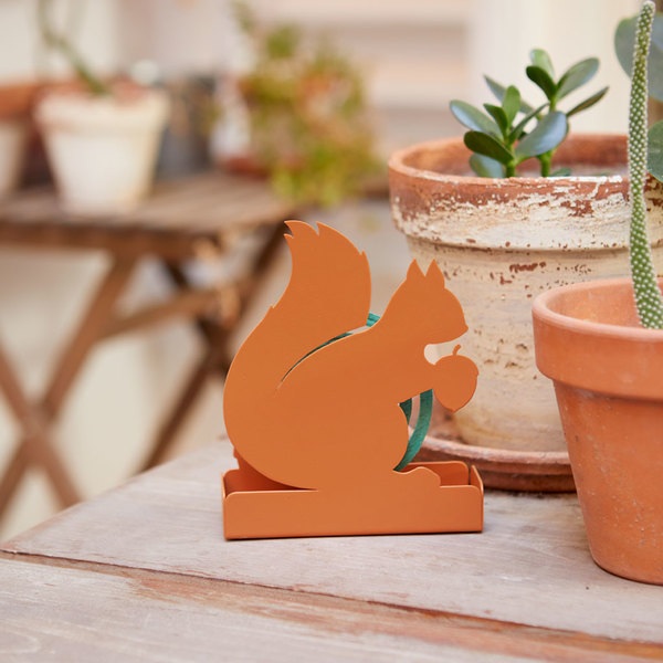 Balvi Supporto zampirone per zanzare Squirrel Colore marrone Include base per i residui Metallo