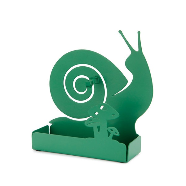 Balvi Soporte espiral mosquitos Snail Color verde Incluye base para los residuos Metal