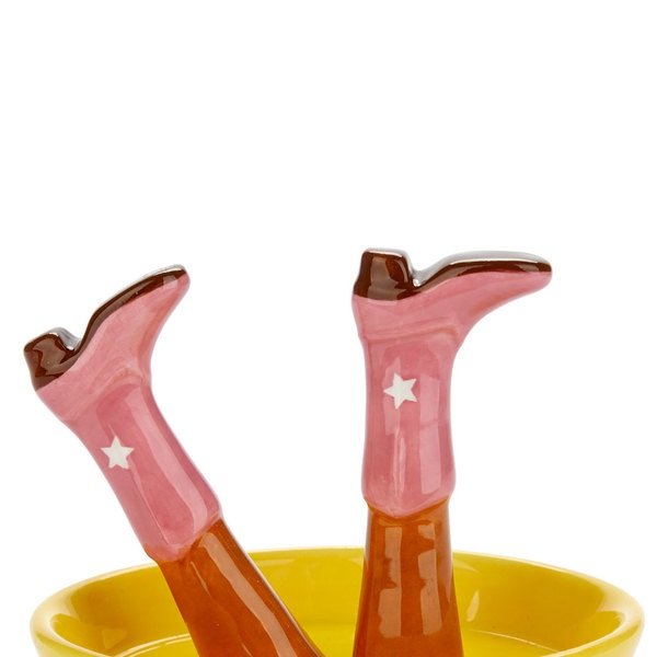 Balvi Porta anillos Happy Legs Country Zapatos según el estado de ánimo Cerámica