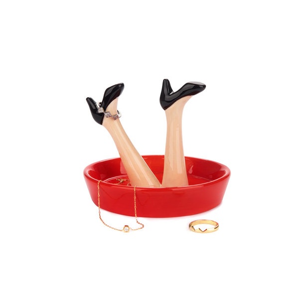 Balvi Porta anillos Happy Legs Party Zapatos según el estado de ánimo Cerámica