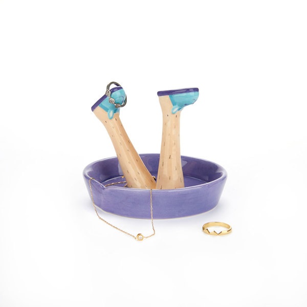 Balvi Porta anillos Happy Legs Weekend Zapatos según el estado de ánimo Cerámica