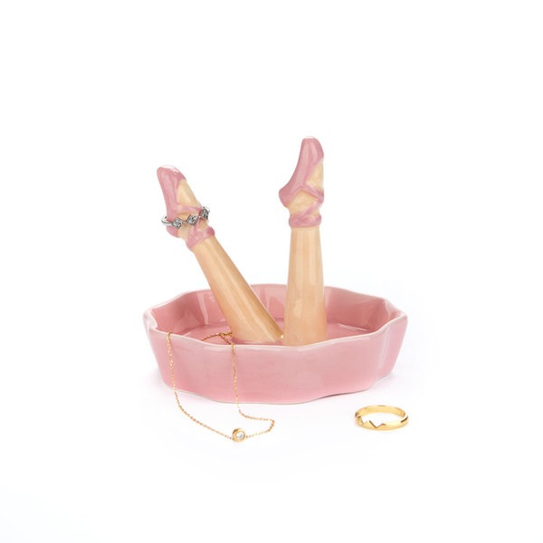 Balvi Porta anillos Happy Legs Dance Zapatos según el estado de ánimo Cerámica