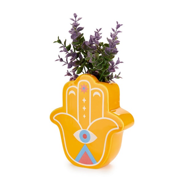 Balvi Vase Lucky Hand Couleur jaune La main de la chance Céramique 21cm