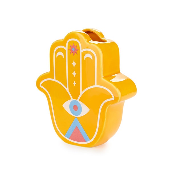 Balvi Vase Lucky Hand Couleur jaune La main de la chance Céramique 21cm