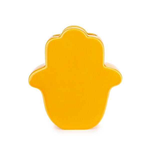 Balvi Vase Lucky Hand Couleur jaune La main de la chance Céramique 21cm