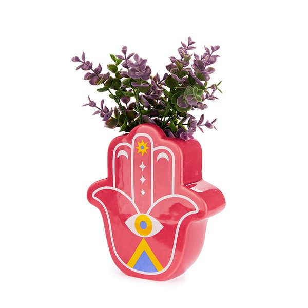 Balvi Vase Lucky Hand Couleur rouge La main de la chance Céramique 21cm
