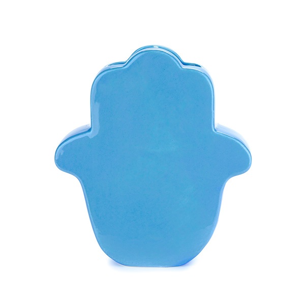 Balvi Vase Lucky Hand Couleur bleu La main de la chance Céramique 21cm