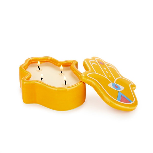 Balvi Candela Lucky Hand Colore giallo La mano della fortuna Cera/Ceramica