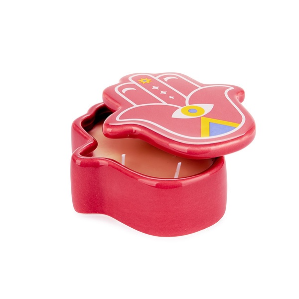 Balvi Candela Lucky Hand Colore rosso La mano della fortuna Cera/Ceramica