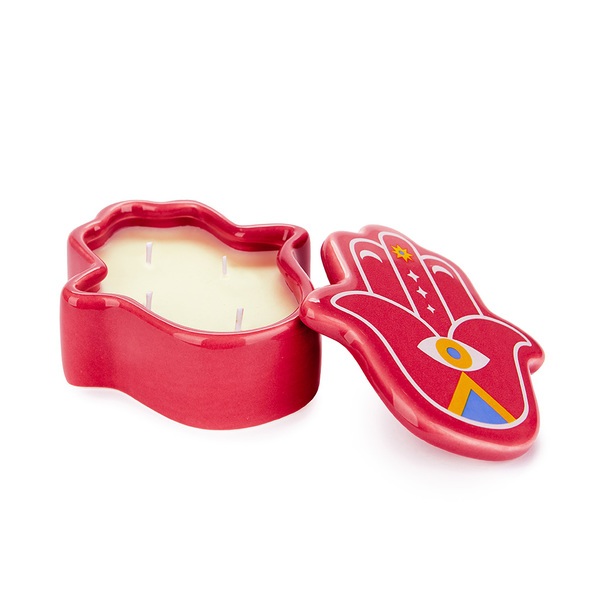 Balvi Candela Lucky Hand Colore rosso La mano della fortuna Cera/Ceramica