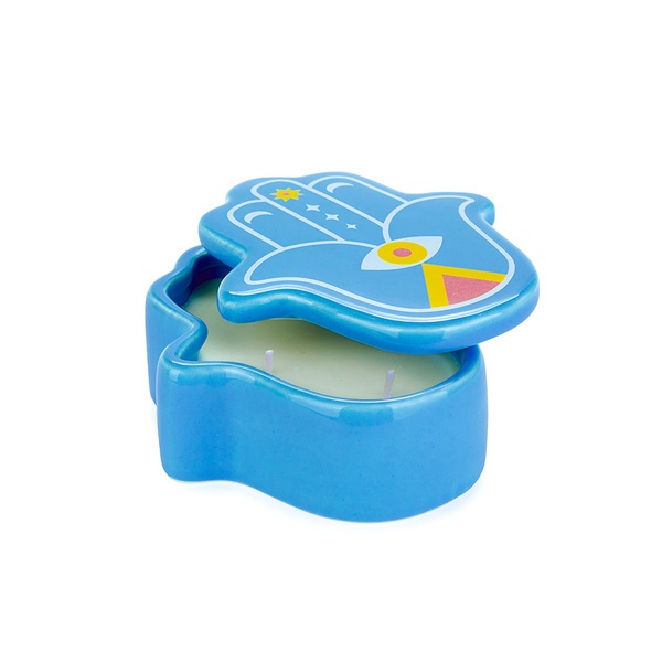 Balvi Candela Lucky Hand Colore blu La mano della fortuna Cera/Ceramica