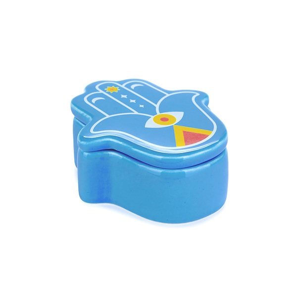 Balvi Candela Lucky Hand Colore blu La mano della fortuna Cera/Ceramica