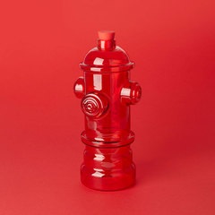 Balvi Bottle Hydrant Red Color Simulates a fire hydrant Glass
