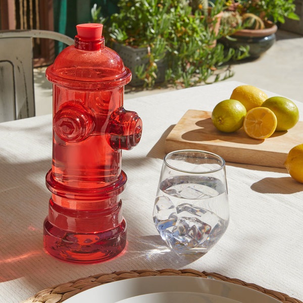 Balvi Botella Hydrant Color rojo Simula una boca de incendios Vidrio