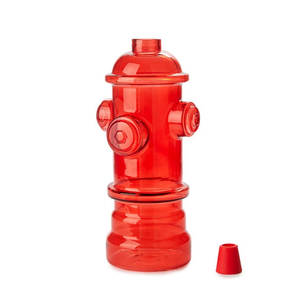 Balvi Botella Hydrant Color rojo Simula una boca de incendios Vidrio