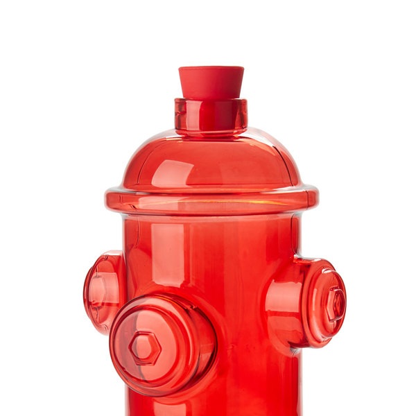 Balvi Botella Hydrant Color rojo Simula una boca de incendios Vidrio
