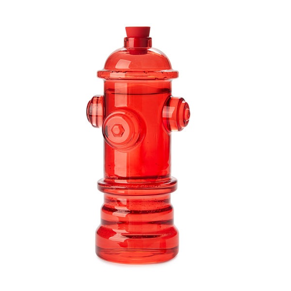 Balvi Botella Hydrant Color rojo Simula una boca de incendios Vidrio