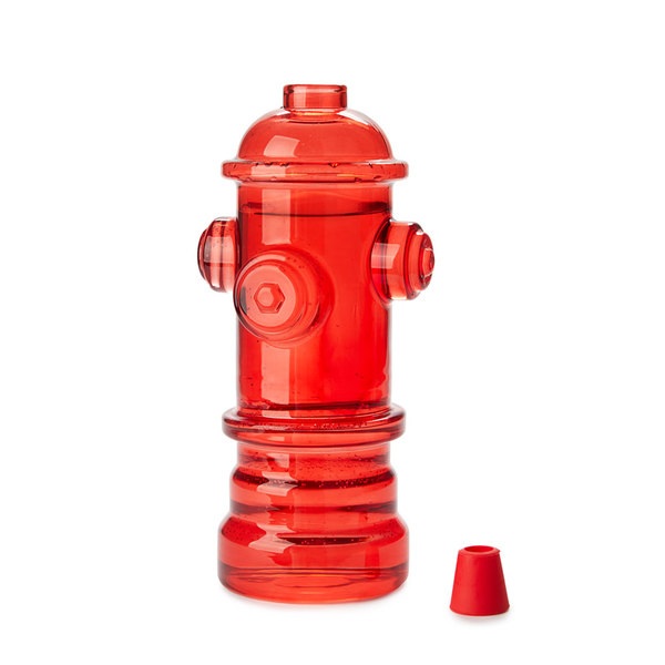 Balvi Botella Hydrant Color rojo Simula una boca de incendios Vidrio
