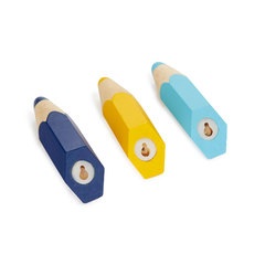Balvi Patère Color Pencil Couleur Jaune, bleu, bleu foncé 3 crayons en bois Bois