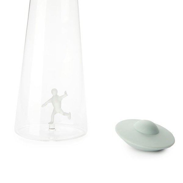 alvi Botella UFO Capacidad 1,2L En forma de platillo volante abduciendo una persona Borosilicato/sil