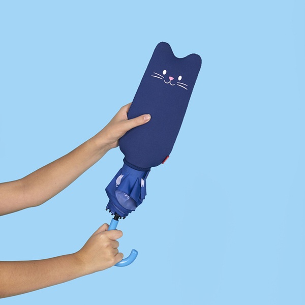 Balvi Umbrella Meowmbrella Blue colour Includes cat-shaped neoprene sleeve Nylon