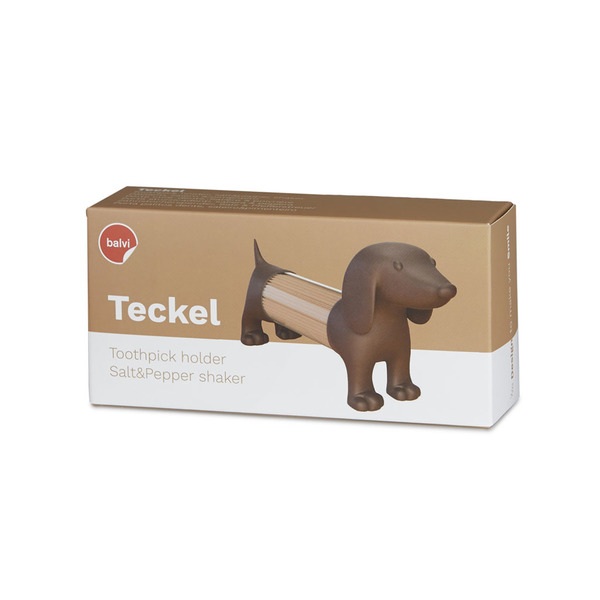 Balvi Palillero Teckel Color marrón Con forma de perro Acrílico/plástico PVCMUY PRÁCTICO