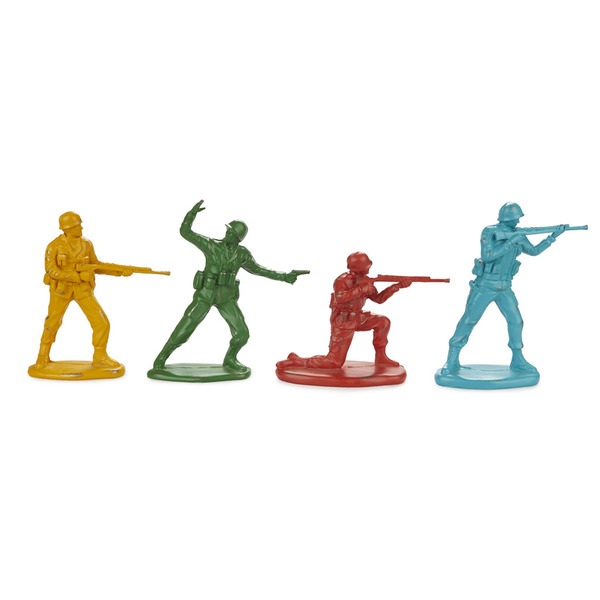 alvi Figuras decorativas Platoon Soldaditos de colores de gran tamaño Set de 4 soldados militares co