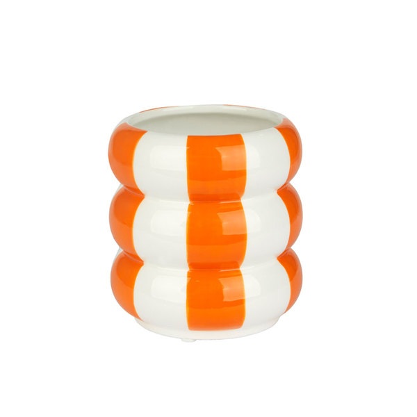 Balvi Maceta Floats Color naranja Con forma de flotadores apilados Cerámica 12x11x11 cm