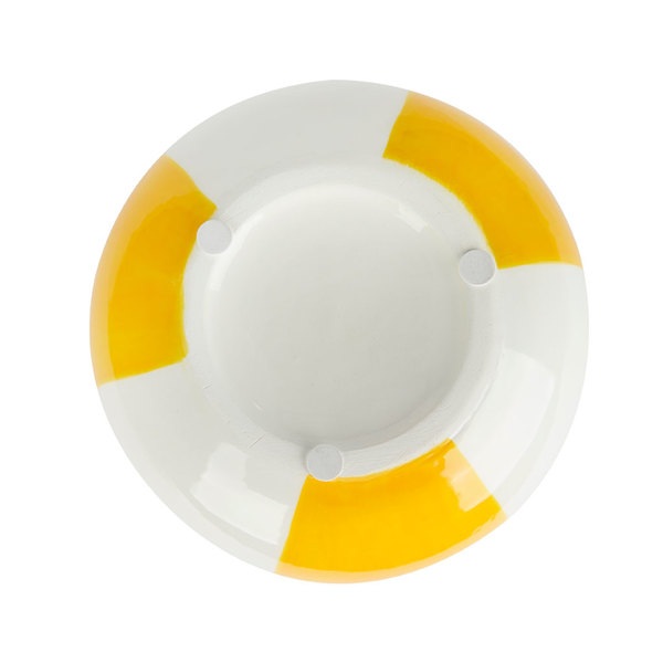 alvi Vaso da fiori Beach Ball Colore giallo A forma di pallone da spiaggia Ceramica 13,5x16,5x16,5 c