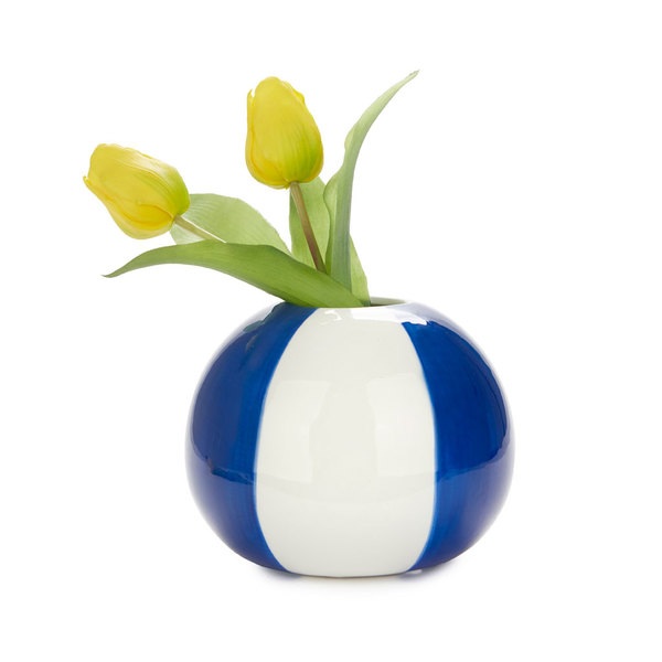 Balvi Vase Beach Ball Couleur bleu En forme de ballon de plage Céramique 13,5x16,5x16,5 cm
