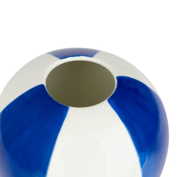 Balvi Vase Beach Ball Couleur bleu En forme de ballon de plage Céramique 13,5x16,5x16,5 cm