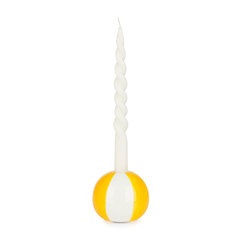 Balvi candelabro Beach Ball Colore giallo A forma di pallone da spiaggia Ceramica 8x9,5x9,5 cm
