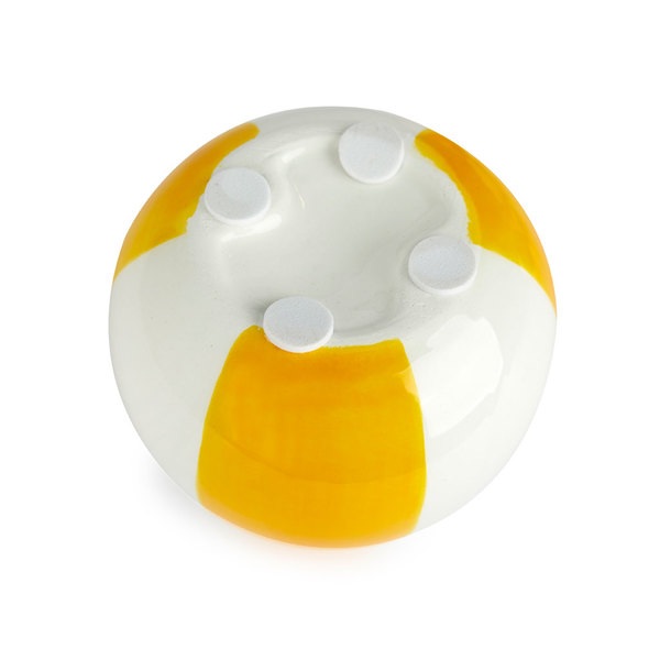 Balvi Candelabro Beach Ball Color amarillo Con forma de pelota de playa Cerámica 8x9,5x9,5 cm