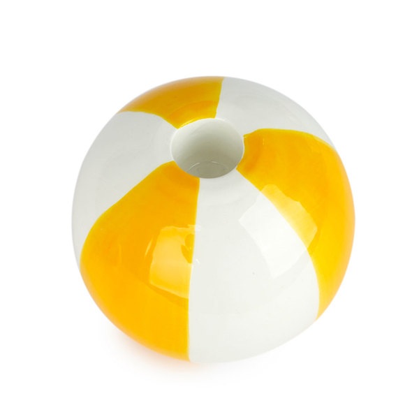 Balvi Candelabro Beach Ball Color amarillo Con forma de pelota de playa Cerámica 8x9,5x9,5 cm