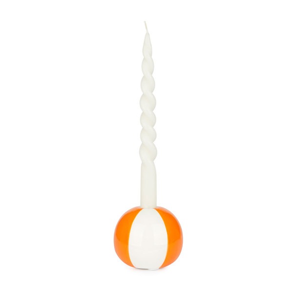 Balvi Candelabro Beach Ball Color naranja Con forma de pelota de playa Cerámica 8x9,5x9,5 cm