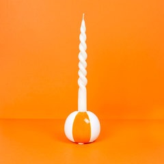 Balvi Bougeoir Beach Ball Couleur orange En forme de ballon de plage Céramique 8x9,5x9,5 cm