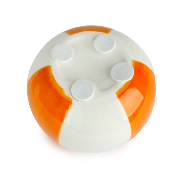Balvi Candelabro Beach Ball Color naranja Con forma de pelota de playa Cerámica 8x9,5x9,5 cm