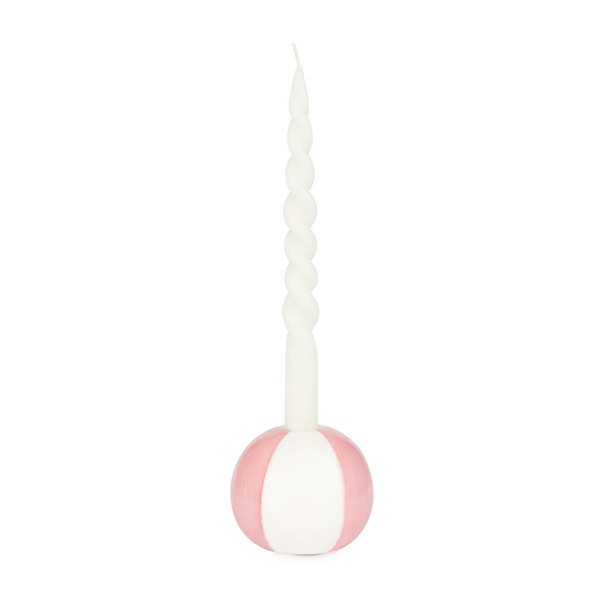 Balvi candelabro Beach Ball Colore rosa A forma di pallone da spiaggia Ceramica 8x9,5x9,5 cm