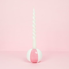 Balvi Bougeoir Beach Ball Couleur rose En forme de ballon de plage Céramique 8x9,5x9,5 cm