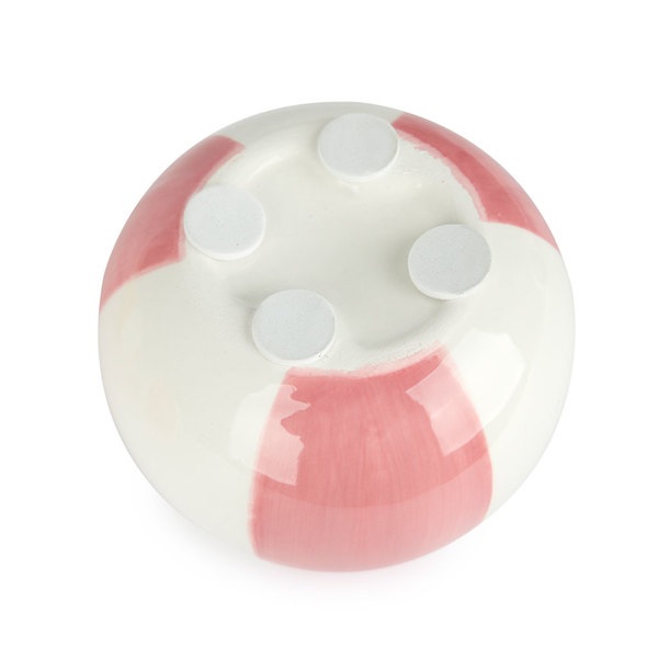 Balvi candelabro Beach Ball Colore rosa A forma di pallone da spiaggia Ceramica 8x9,5x9,5 cm