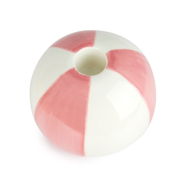 Balvi candelabro Beach Ball Colore rosa A forma di pallone da spiaggia Ceramica 8x9,5x9,5 cm