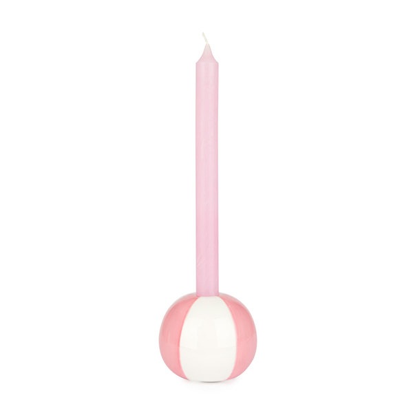 Balvi candelabro Beach Ball Colore rosa A forma di pallone da spiaggia Ceramica 8x9,5x9,5 cm